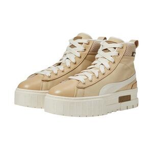 Puma Mayze Mid Safari Sneakers Womens Size 10 Sand Dune/Alphine Snow/Chocolate